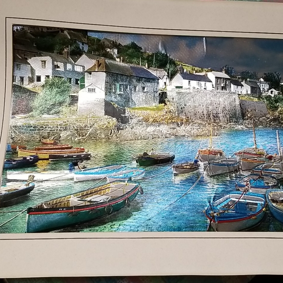 VTG Dufex Foil Art Print England Framed - Picture 1 of 7